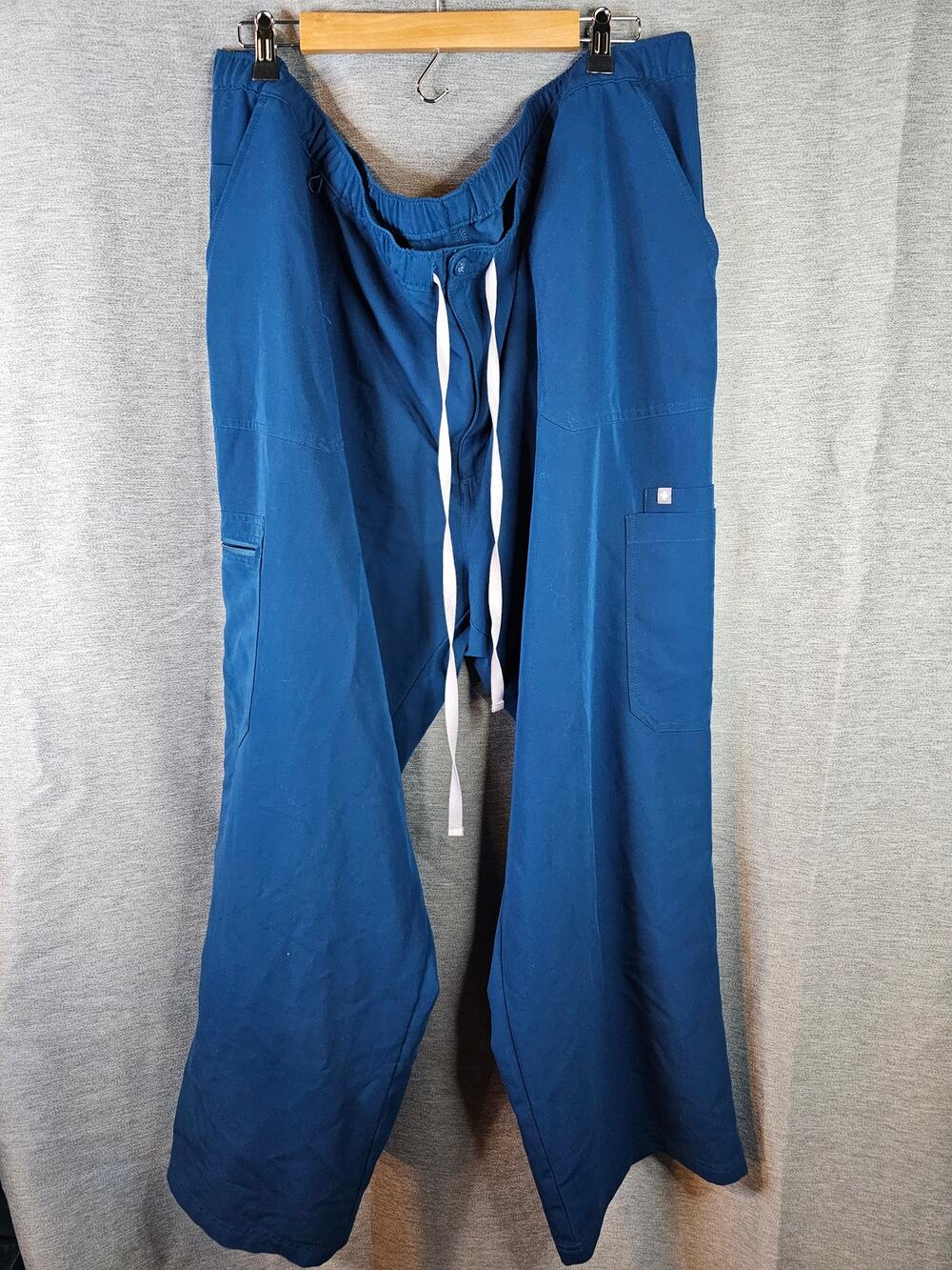 Figs Scrub Pants Technical Collection 6XL Teal Drawstring Straight Leg Cargo